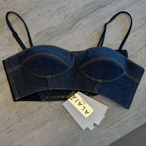 Alaia denim corset 38 NWT